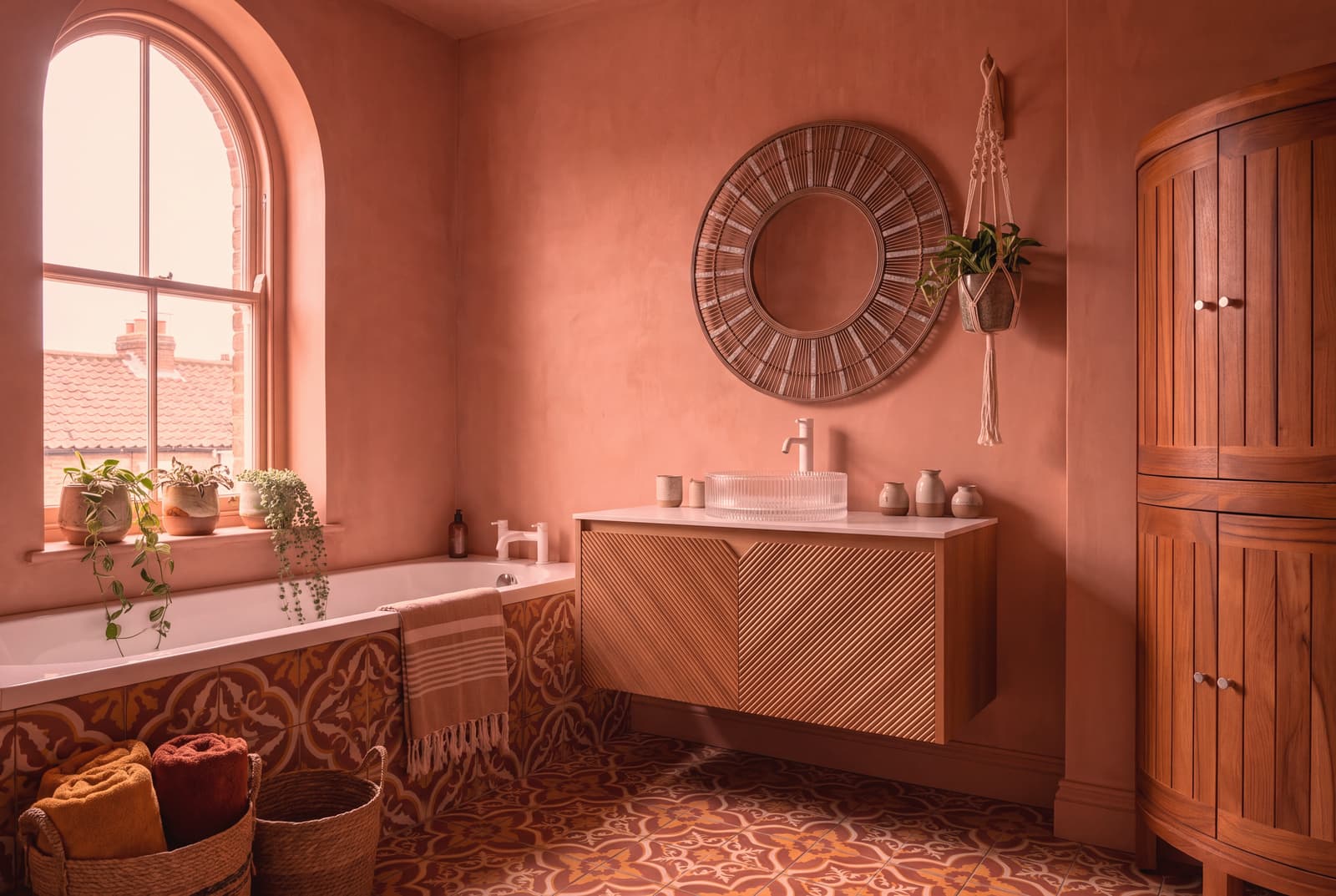 A Bohemian bathroom