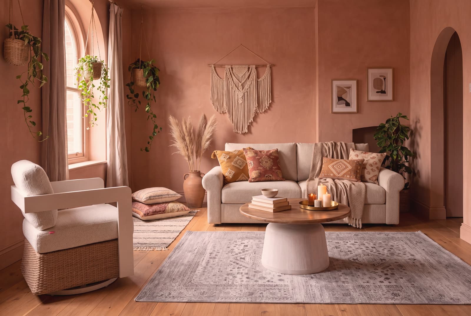 A bohemian living room