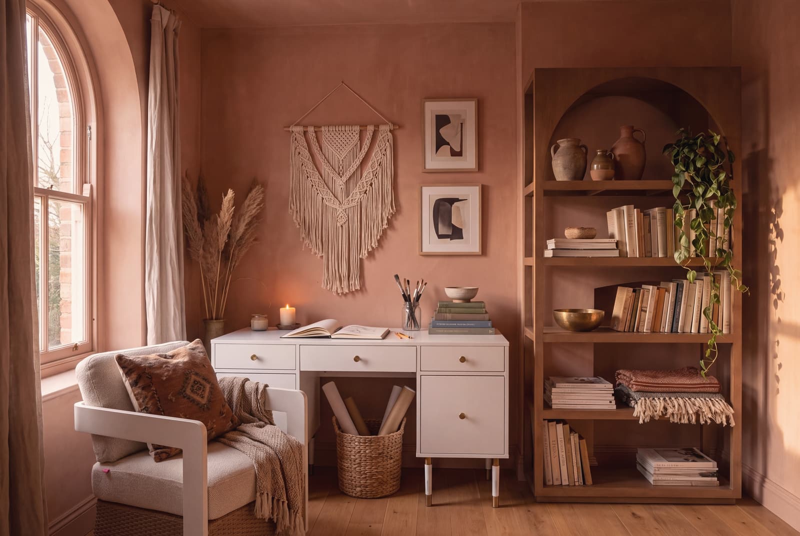 A bohemian home office