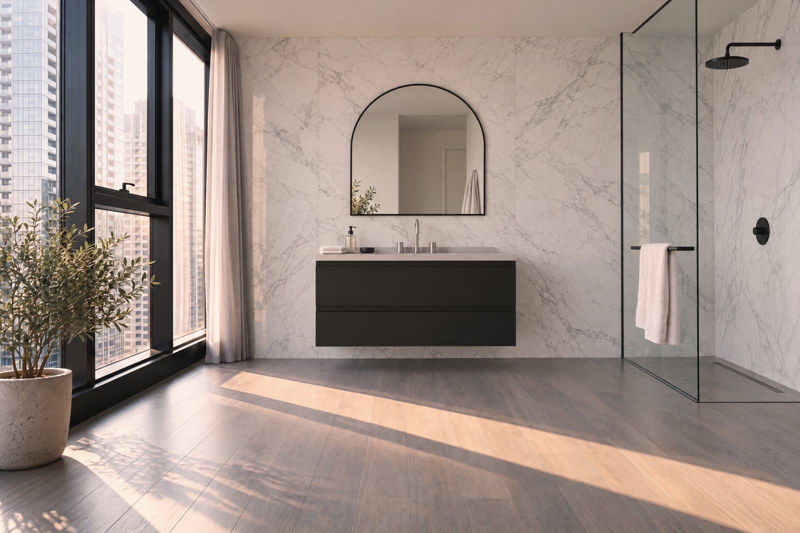 A Contemporary bathroom