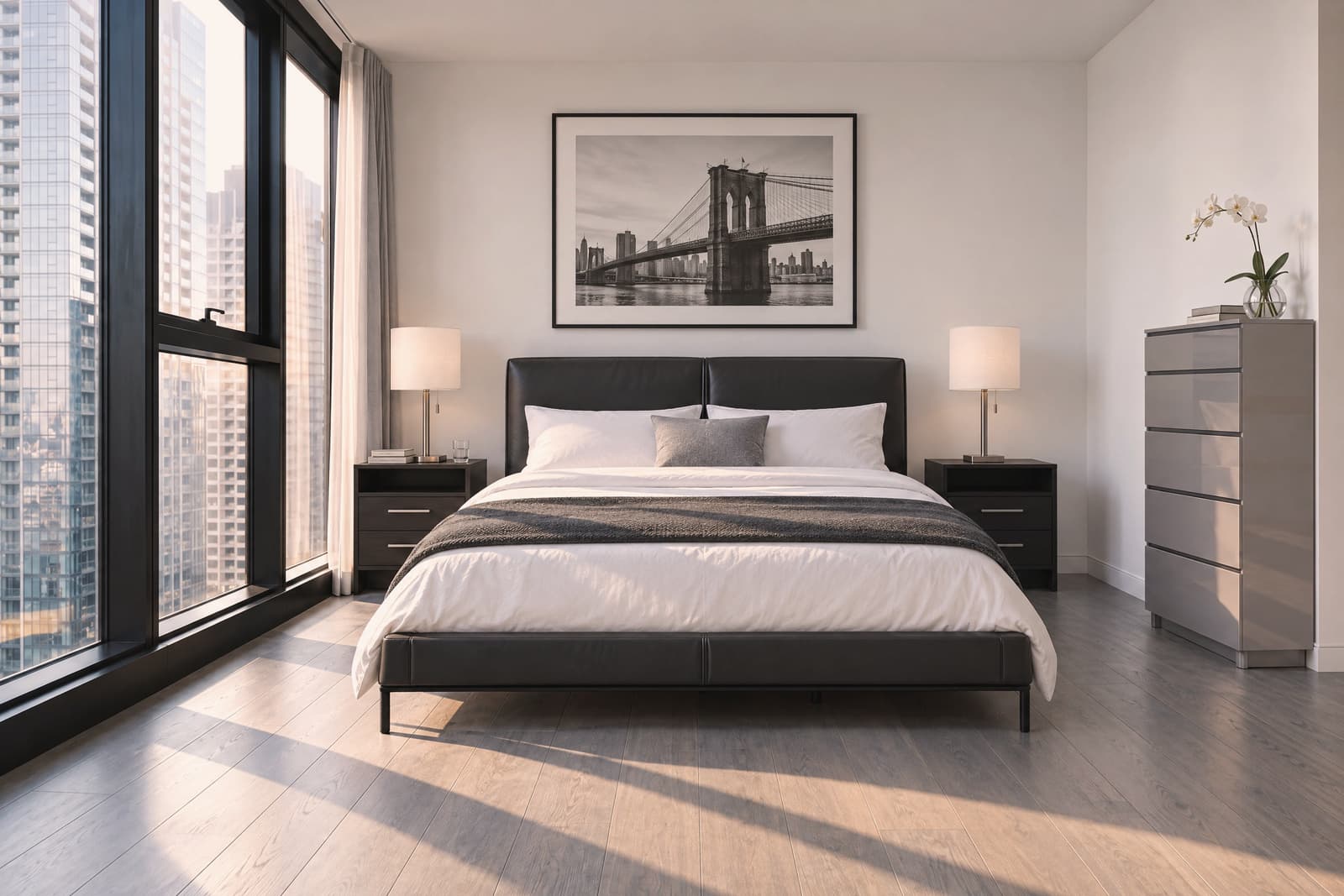 A Contemporary bedroom