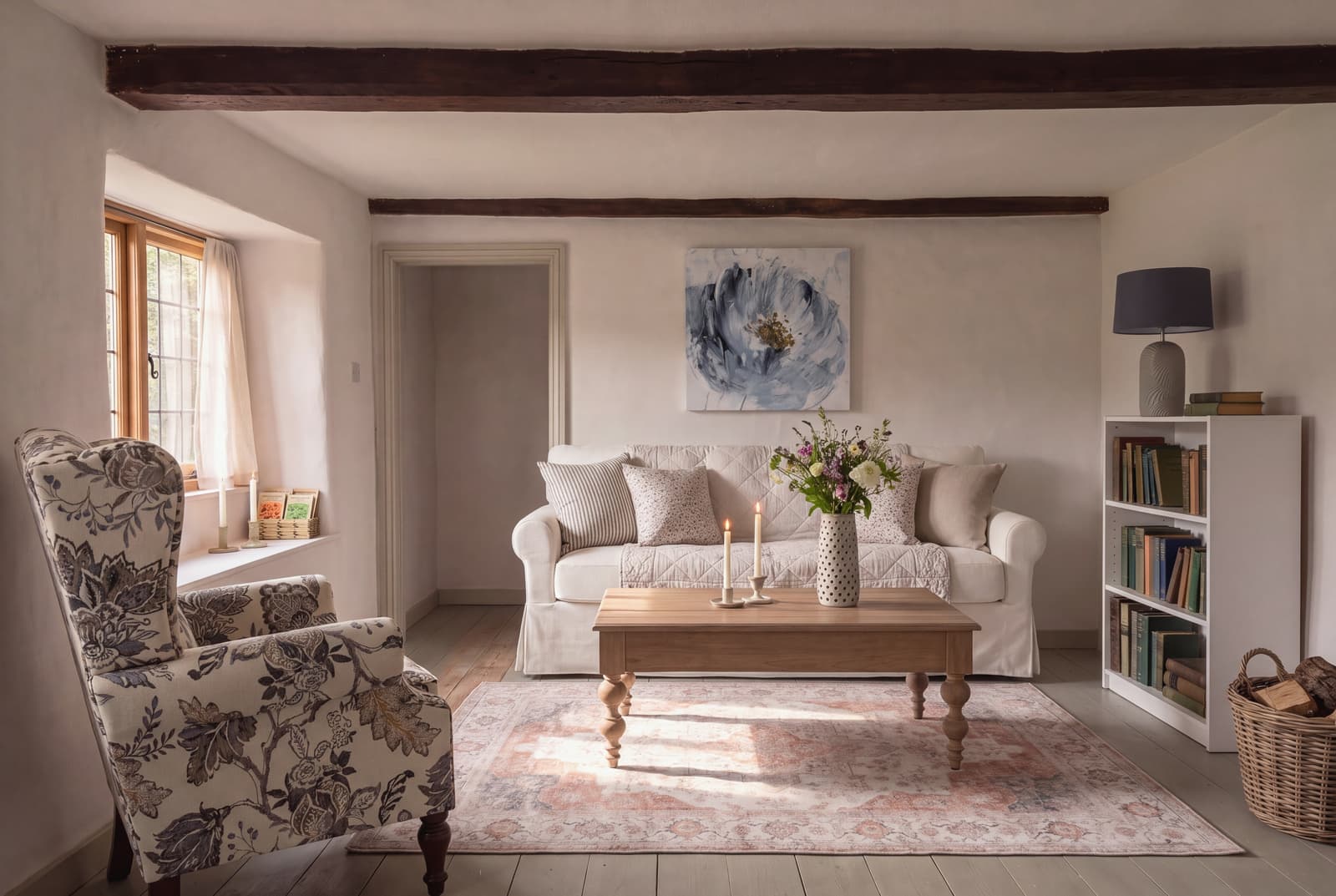 A cottagecore living room relies on the feeling of permanence, comfort, and domestic ease.