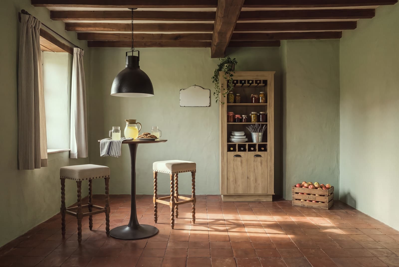 A farmhouse bar