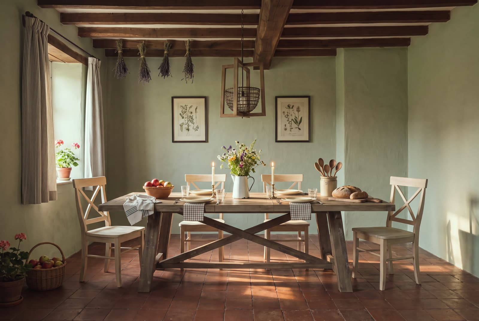 A farmhouse dining room