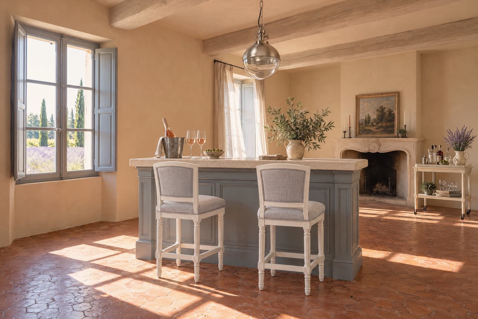 A French Country bar