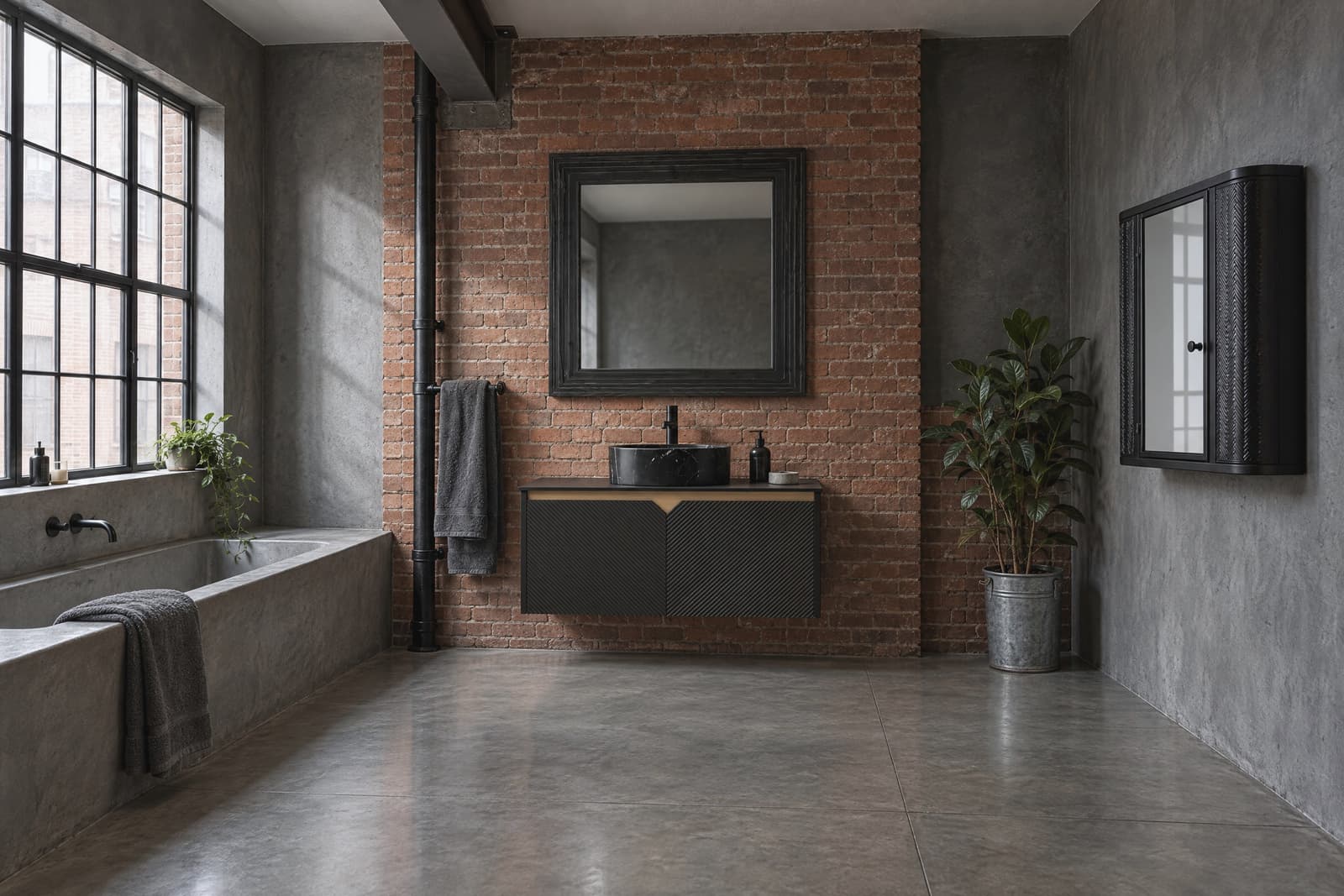 A Industrial bathroom