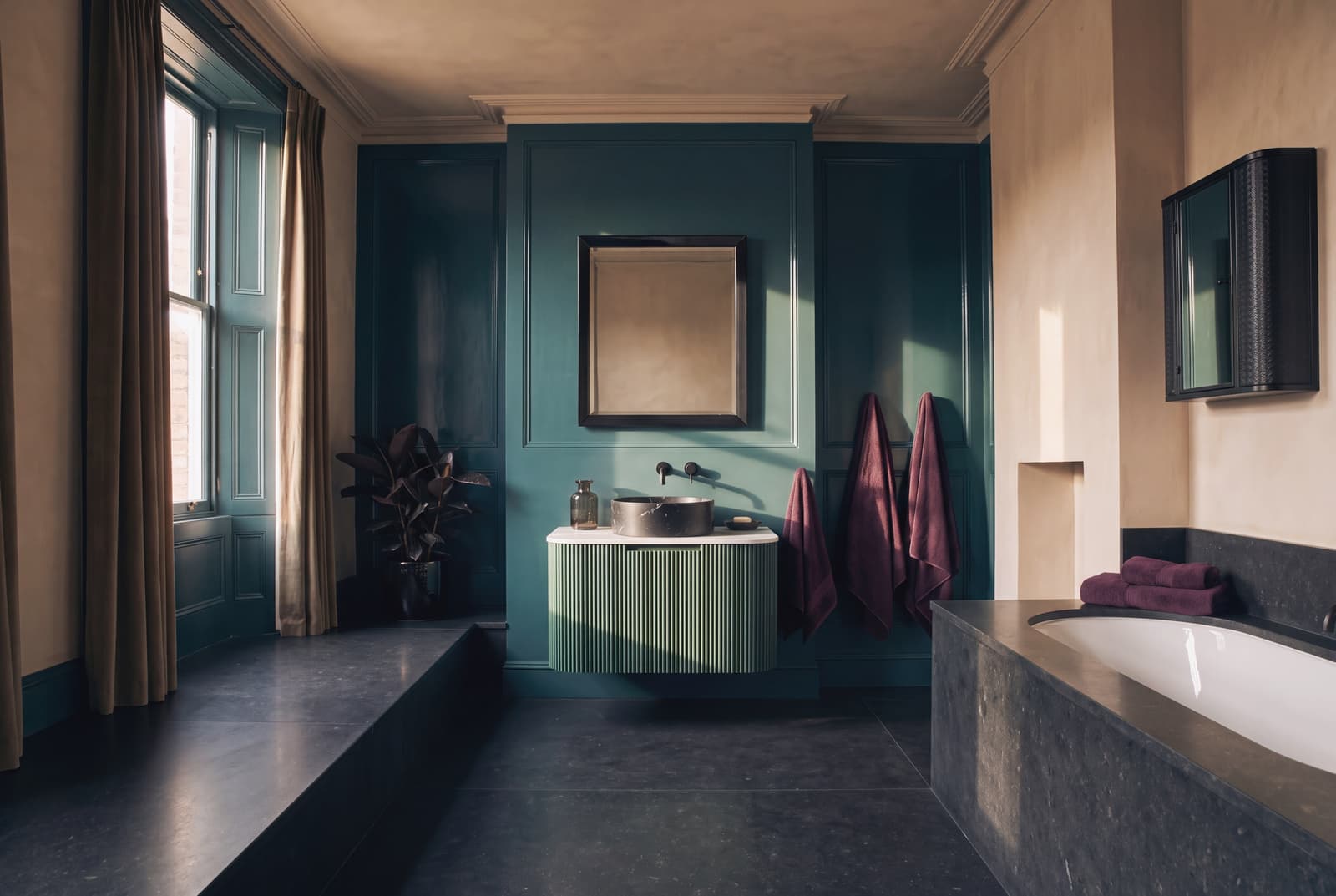 A Jewel Tone bathroom