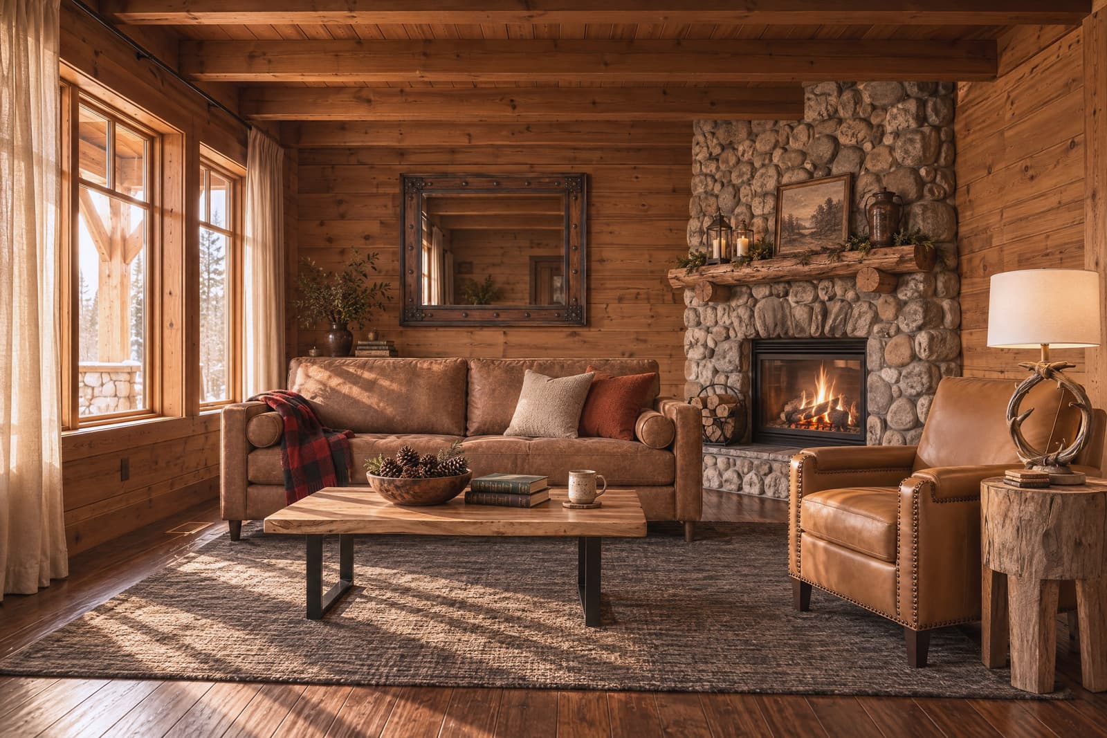 A Rustic living room