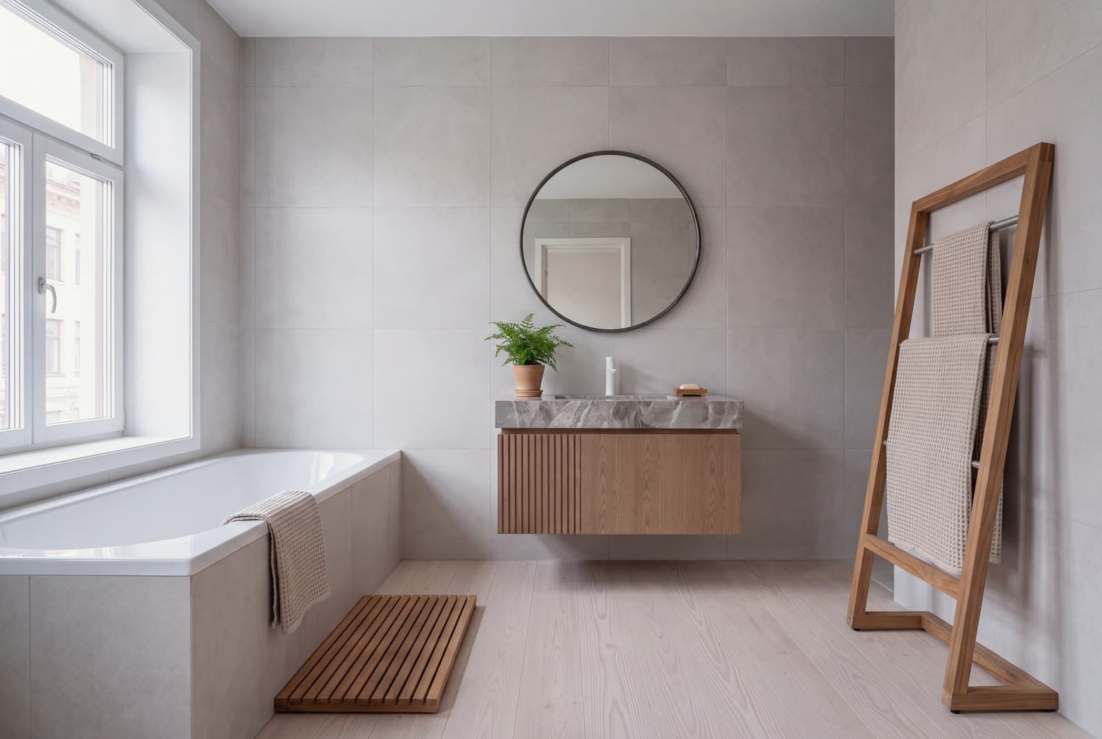 A Scandinavian bathroom