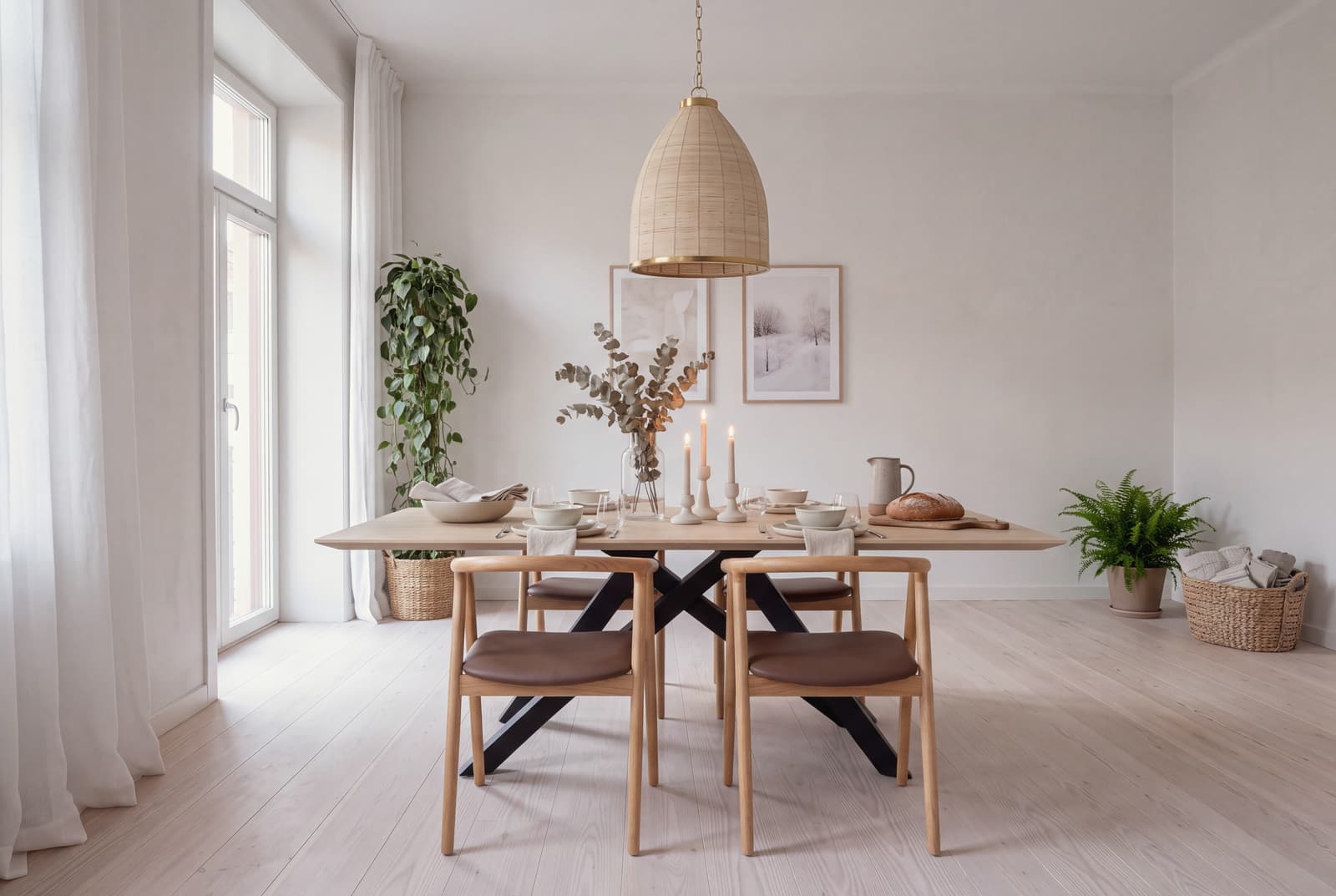 A Scandinavian dining room