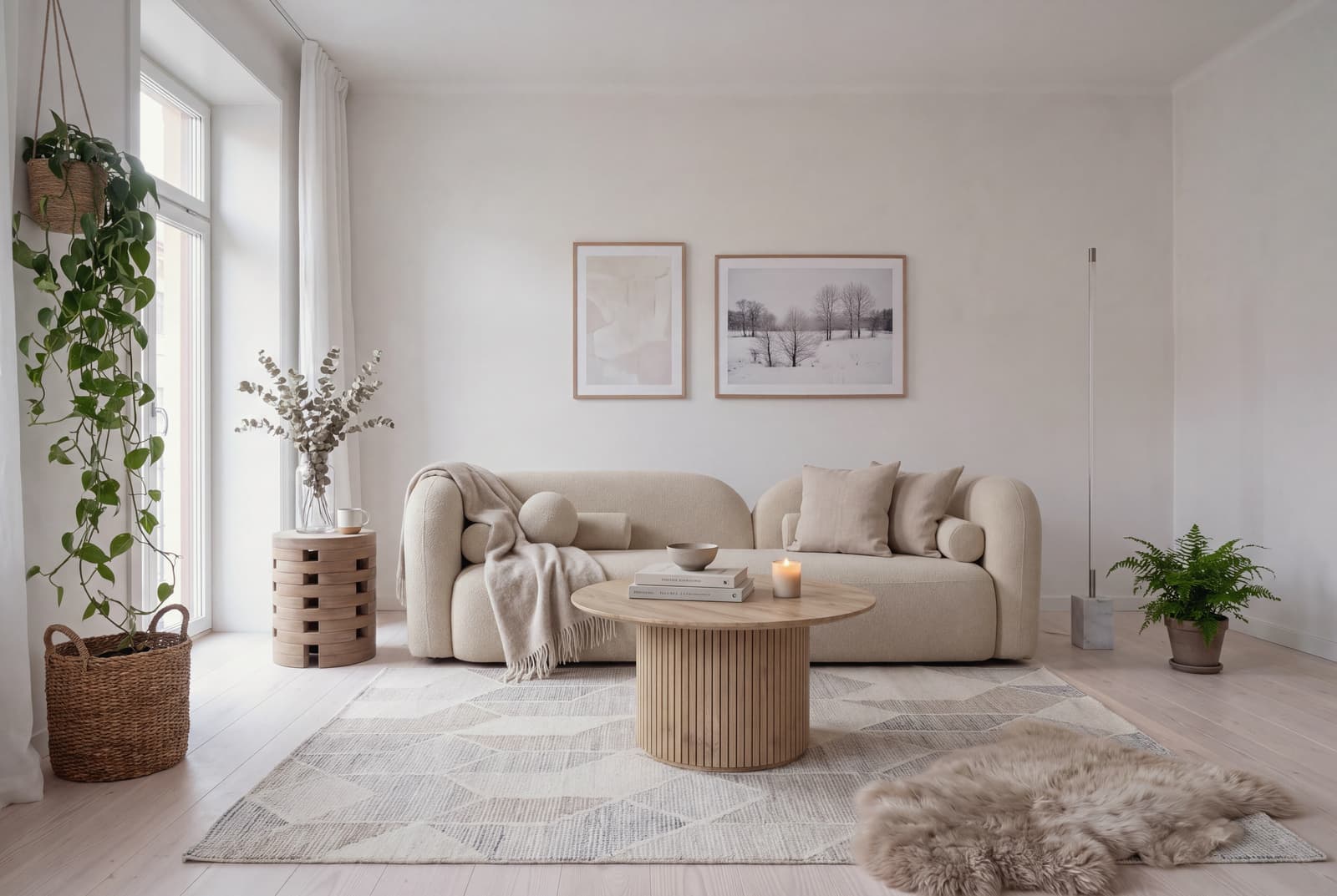 A scandinavian living room