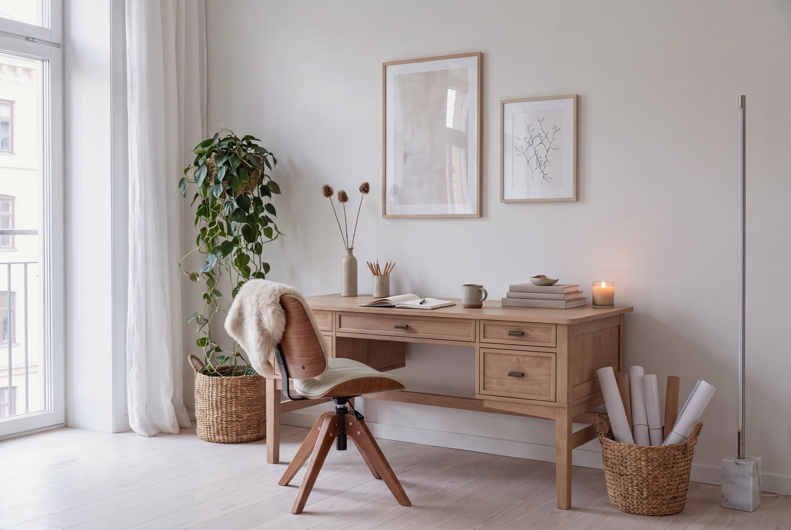 A scandinavian home office
