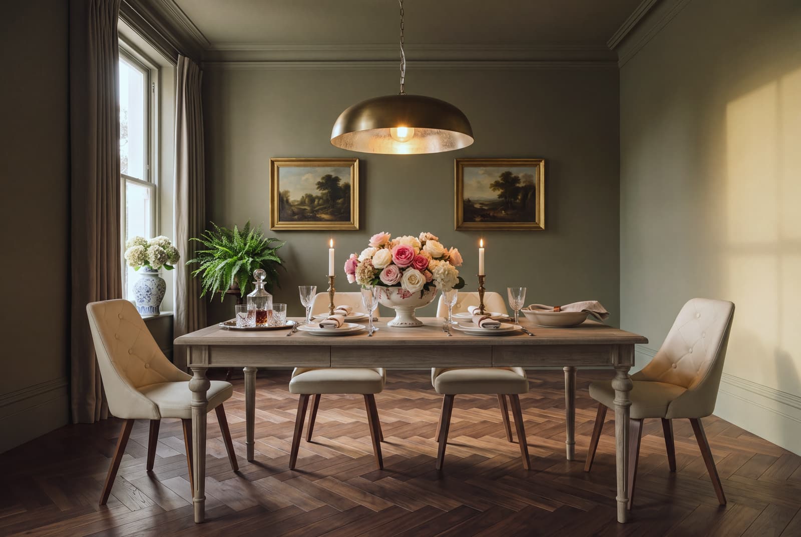 A Traditional dining room