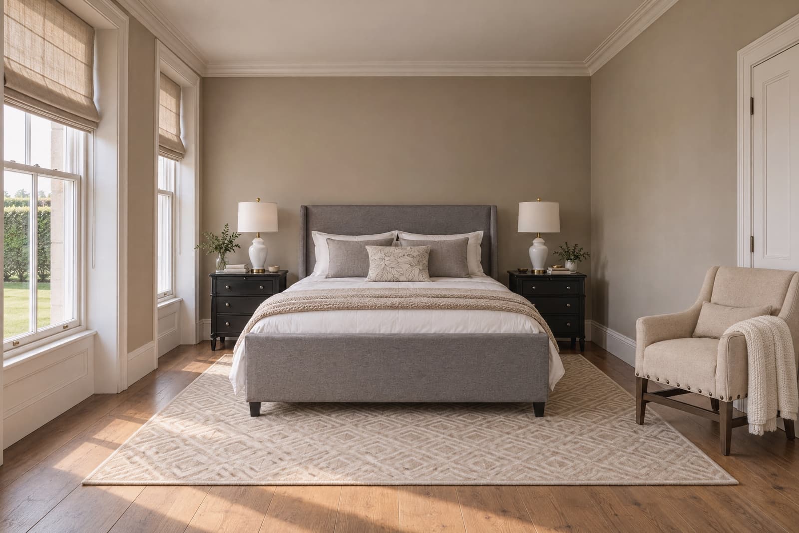A Transitional bedroom