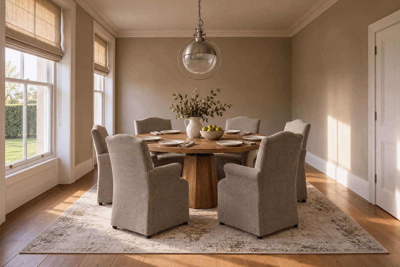 A Transitional dining room