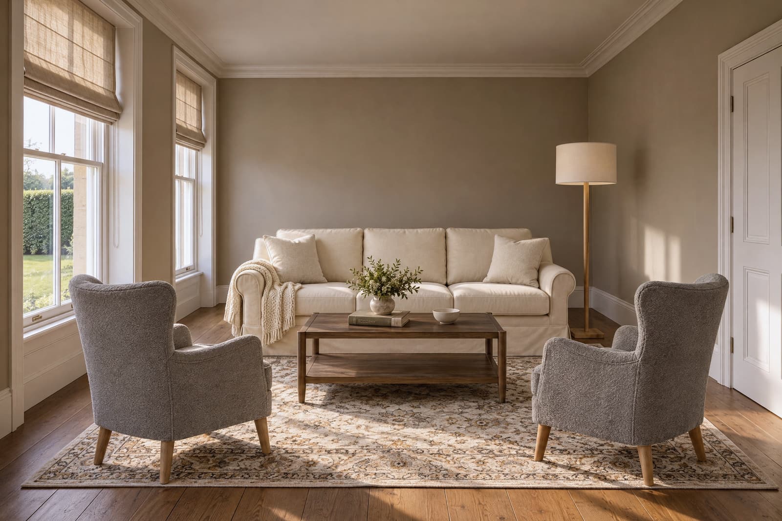 A Transitional living room